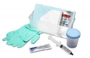 Medline Foley Catheter Insertion Trays - Foley Insertion with 10 mL Syringe, PVP, Specimen Container and Aloetouch Gloves in CSR Wrapped Tray - DYND10160