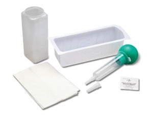 Medline Sterile Bulb Irrigation Syringe Trays - Irrigation Trays with 60 mL Bulb Syringe, Alcohol Pad, Tyvek Lid - DYND20102