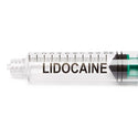 Medline High-Pressure Medication Colored Syringes, 10 mL - Sterile High-Pressure Pre-Labeled Lidocaine Syringe with Fixed Male Luer Lock Fitting, 10 mL, Dark Green - DYNJSYRLD10DG