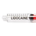 Medline High-Pressure Medication Colored Syringes, 10 mL - Sterile High-Pressure Pre-Labeled Lidocaine Syringe with Fixed Male Luer Lock Fitting, 10 mL, Red - DYNJSYRLID10R