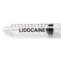 Medline High-Pressure Medication Colored Syringes, 10 mL - Sterile High-Pressure Pre-Labeled Lidocaine Syringe with Fixed Male Luer Lock Fitting, 10 mL, White - DYNJSYRLID10W