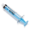 Medline High-Pressure Medication Colored Syringes, 10 mL - Sterile High-Pressure Pre-Labeled Nitro Syringe with Fixed Male Luer Lock Fitting, 10 mL, Blue - DYNJSYRNIT10B