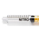 Medline High-Pressure Medication Colored Syringes, 10 mL - Sterile High-Pressure Pre-Labeled Nitro Syringe with Fixed Male Luer Lock Fitting, 10 mL, Yellow - DYNJSYRNIT10Y