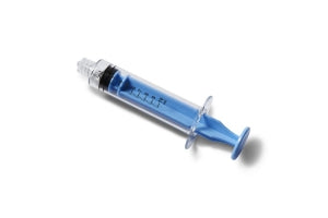 Medline Sterile Colored Medication Syringes, 10 mL - High-Pressure Polycarbonate Medication Syringe with Fixed Male Luer Lock Fitting, 10 mL, Blue - DYNJSYRPC10B