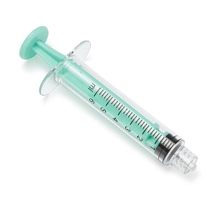 Medline Sterile Colored Medication Syringes, 6 mL - High-Pressure Polycarbonate Medication Syringe with Fixed Male Luer Lock Fitting, 6 mL, Green - DYNJSYRPC6G