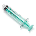 Medline High-Pressure Medication Colored Syringes, 10 mL - Sterile High-Pressure Pre-Labeled Saline Syringe with Fixed Male Luer Lock Fitting, 10 mL, Green - DYNJSYRSAL10G