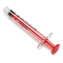 Medline High-Pressure Medication Colored Syringes, 3 mL - Sterile High-Pressure Pre-Labeled Versed Syringe with Fixed Male Luer Lock Fitting, 3 mL Red - DYNJSYRVER3R