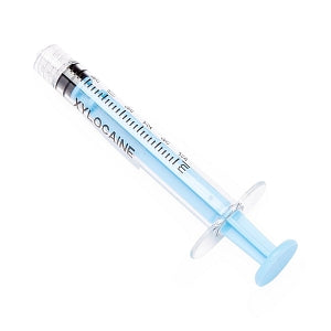 Medline High-Pressure Medication Colored Syringes, 3 mL - Sterile High-Pressure Pre-Labeled Xylocaine Syringe with Fixed Male Luer Lock Fitting, 3 mL Blue - DYNJSYRXYL3B