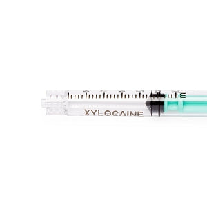 Medline High-Pressure Medication Colored Syringes, 3 mL - Sterile High-Pressure Pre-Labeled Xylocaine Syringe with Fixed Male Luer Lock Fitting, 3 mL Green - DYNJSYRXYL3G