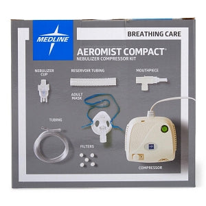 Medline Aeromist Compact Nebulizer Compressor - Aeromist Compact Nebulizer Compressor with Adult Mask - HCS70004ADLT