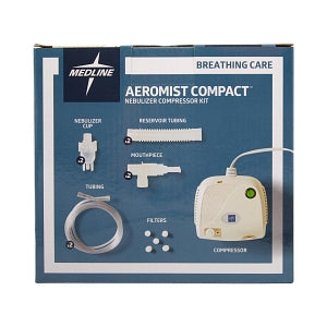 Medline Aeromist Nebulizer Compressor with Reuse / Disposable Nebulizer Kit - Aeromist Compact Nebulizer Compressor with Reusable and Disposable Nebulizer Kit - HCS70004RD