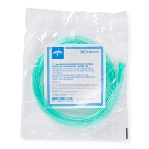 Medline Green Oxygen Tubing with Universal Connector - Green Crush-Resistant Oxygen Tubing, 50', Universal Connector - HCSU4550GB