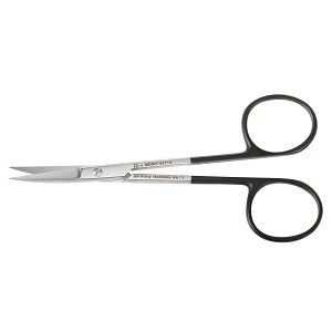 Medline Super Cut Iris Scissors - Super Cut Iris Scissor with Black Handle, Curved, 4-1/8" - MDS0734110