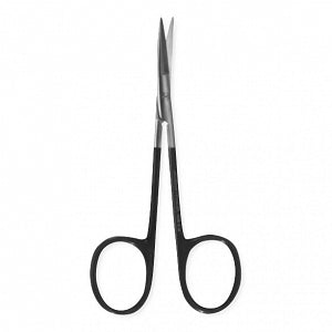 Medline Strabismus Scissors - 4.5" (11.4 cm) Supercut / Wavecut Strabismus Scissors with Tungsten Carbide Inserts and Curved Tips - MDS0737021