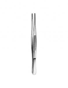 Medline Standard Dressing Forceps - 4" (10 cm) Standard Dressing Forceps with Straight Serrated Tips - MDS0747221