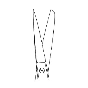 Medline Straight Standard Operating Scissors - Straight Standard Operating Scissors, Sharp / Blunt 4.5" - MDS0811011