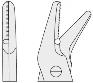 Medline Suture Wire Cutters - Universal Wire Cutter Scissors, Angled Jaw, Serrated, Tungsten Carbide Cutting Edges, 4.75" - MDS0883512