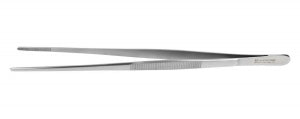 Medline Standard Dressing Forceps - 10" (25.4 cm) Standard Dressing Forceps with Straight Serrated Tips - MDS1010225