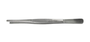 Medline Standard Tissue Forceps - 6" (15.2 cm) Straight Standard Tissue Forceps with 3 x 4 Teeth - MDS1015016