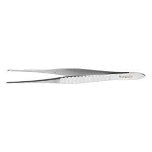 Medline Standard Tissue Forceps - 6" (15.2 cm) Straight Standard Tissue Forceps with 1 x 2 Teeth with Serrations - MDS1027215