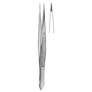 Medline Splinter Straight Forceps - Splinter Straight Forcep with Pin, Serrated Tip, 4-1/2" - MDS1032810