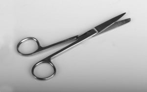 Medline Stainless Steel OR Scissors - OR Scissors, Nonsterile, Single-Use, Curved, Sharp / Sharp, 5.5'' - MDS10380