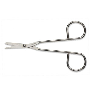 Medline Stainless Steel OR Scissors - OR Scissors, Nonsterile, Single-Use, Curved, Sharp / Blunt, 4.5'' - MDS10915C