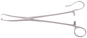 Medline White Tonsil Seizing Forceps - FORCEP, TONSIL, SEIZING, WHITE, CURVED, 9.5" - MDS5020523