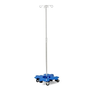 Medline Puzzle Base IV Poles - Puzzle Base IV Pole, Heavy-Duty, Blue - MDS804PBB