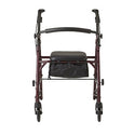 Medline Basic Steel Rollators - Basic Steel Rollator with 6" Wheels, Burgundy, Knockdown - MDS86850ESKD