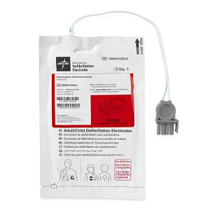 Medline Defibrillator Pads - Physio-Control Compatible Adult Radiotransparent Defibrillator Pad with Leads-Out Packaging - MDSPHY200LO