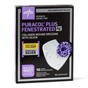 Medline Puracol Plus AG+ Collagen Wound Dressings with Silver - Puracol Plus AG+ Collagen Wound Dressings with Silver, Fenestrated, 4" x 4" - MSC8744EPF