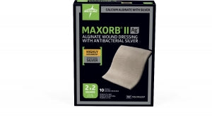 Medline Maxorb II Silver Alginate Dressing - Maxorb II Silver Alginate Wound Dressing, 2" x 2", in Educational Packaging - MSC9922EP