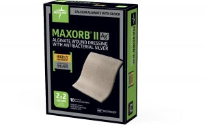 Medline Maxorb II Silver Alginate Dressing - Maxorb II Silver Alginate Wound Dressing, 2" x 2", in Educational Packaging - MSC9922EP