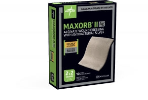 Medline Maxorb II Silver Alginate Dressing - Maxorb II Silver Alginate Wound Dressing, 2" x 2", in Educational Packaging - MSC9922EP