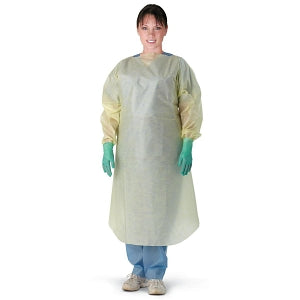 Medline Multi-Ply Over Head Open Back Isolation Gown - Medium-Weight O ...