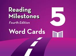 Reading Milestones–Fourth Edition, Level 5 (Purple) Word Cards 