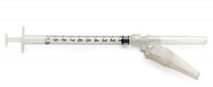 Medline Medline Safety Syringes with Needle - 1 mL Syringe with 27G x 0.5" Safety Needle - SYRS101272F