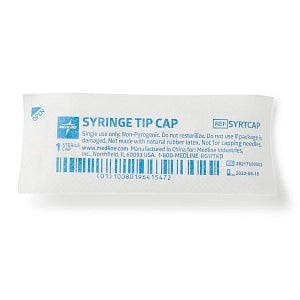 Medline Sterile Tip Syringe Caps - Luer-Lock Syringe Cap with Sterile Tip - SYRTCAP