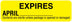 Medical Use Labels - Monthly Color-Coded Expiration Labels