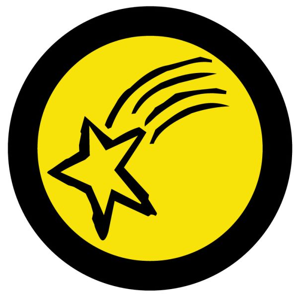 Medical Use Labels - Falling Star Label, 1" Circle