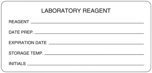 Medical Use Labels - Laboratory Reagent Label, 4" x 1-7/8"