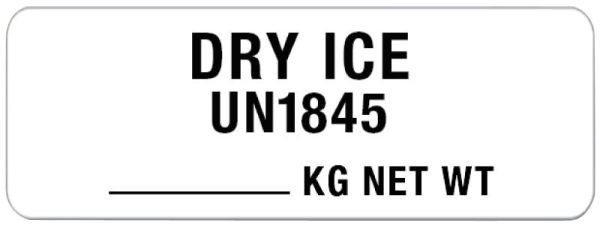 Medical Use Labels - Dry Ice Shipping Label, 3" x 1-1/8"