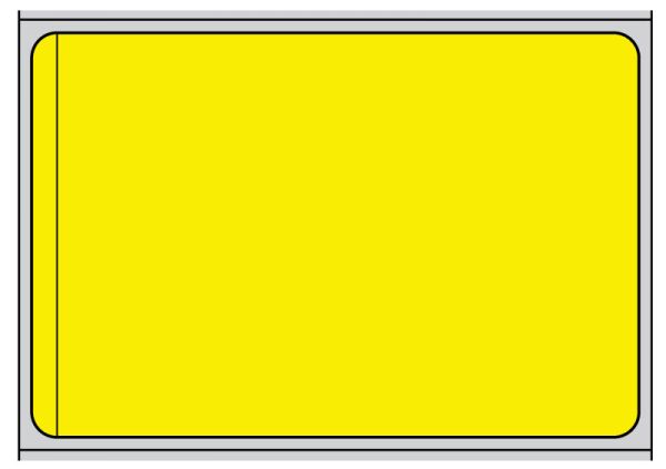 Medical Use Labels - Piggyback Direct Thermal Printer Label, Yellow, 3" core, 3" x 2"