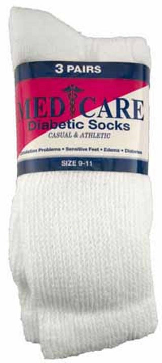 LS&S Diabetic Socks - 3 Pair Per Pack